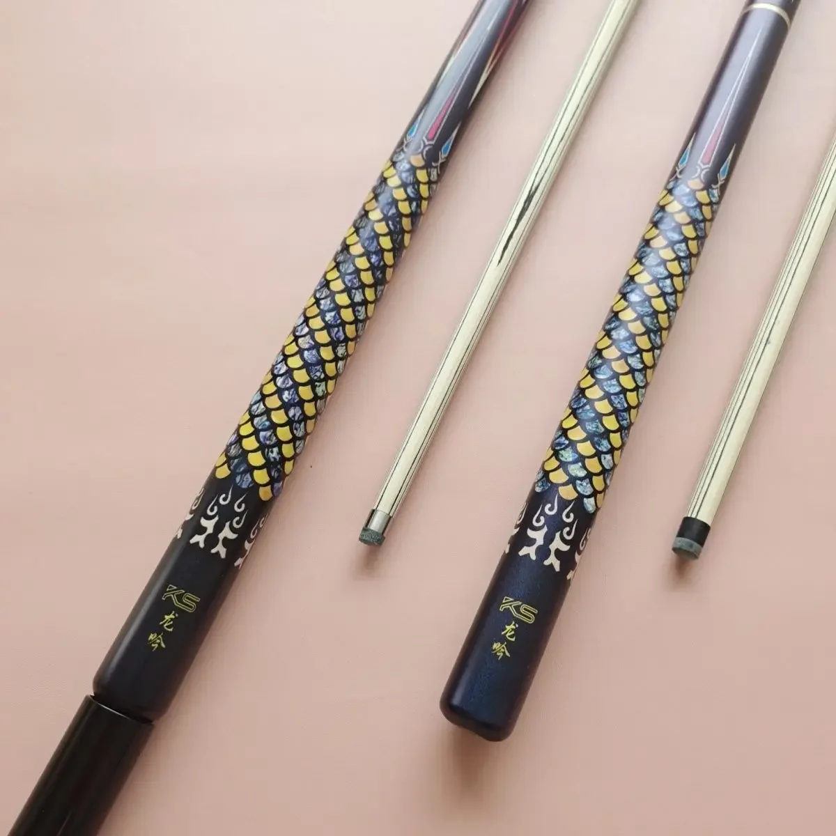 Ash Wood Longyin Integrated Table Club Split Chinese Black Eight Billiard Club High Value Professional Grade Nine Club