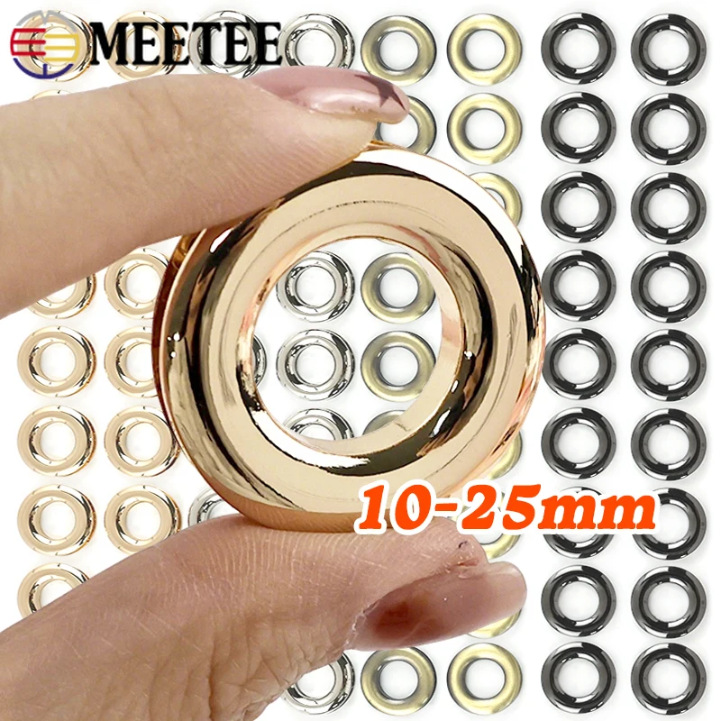 

10Pcs 10-25mm Metal Buckles O Ring Jacket Shoes Handbag Grommet Rings Leather Crafts Bag Screw Eyelet Clasp Hardware Accessories