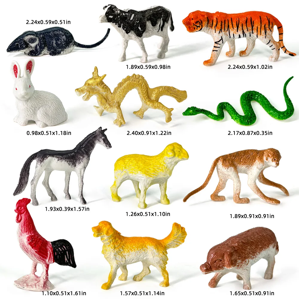 Set 16 Figure Animali Della Foresta E Safari In Plastica - Giocattoli Educativi Per Bambini
