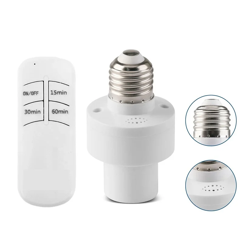 Remote Lamp On Off Control E27 Wireless Lamp Holder For LED Bulbs Smart Home Living Room Wireless Light Kit Bulb Holder Tools