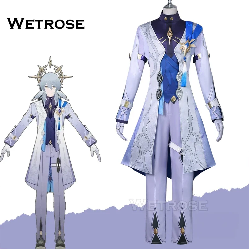 ZA01 【Wetrose】в наличии Sunday Косплей Костюм Honkai Star Rail Sunday Oak Family Полный комплект парика Хэллоуин XmasZa0@