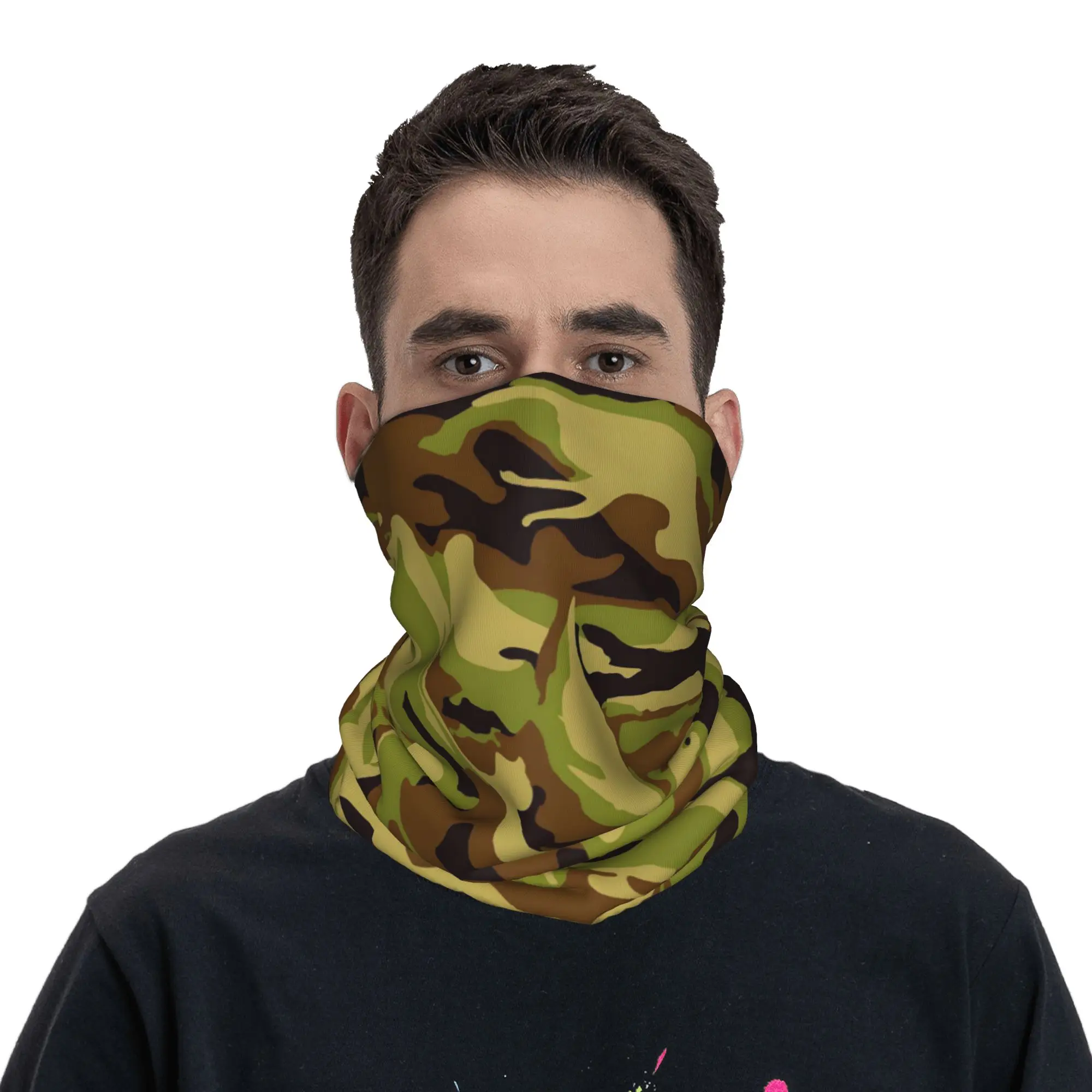 مخصص كامو باندانا الرقبة الجراب الأشعة فوق البنفسجية حماية الوجه وشاح غطاء الرجال النساء التمويه نمط عقال أنبوب بالاكلافا