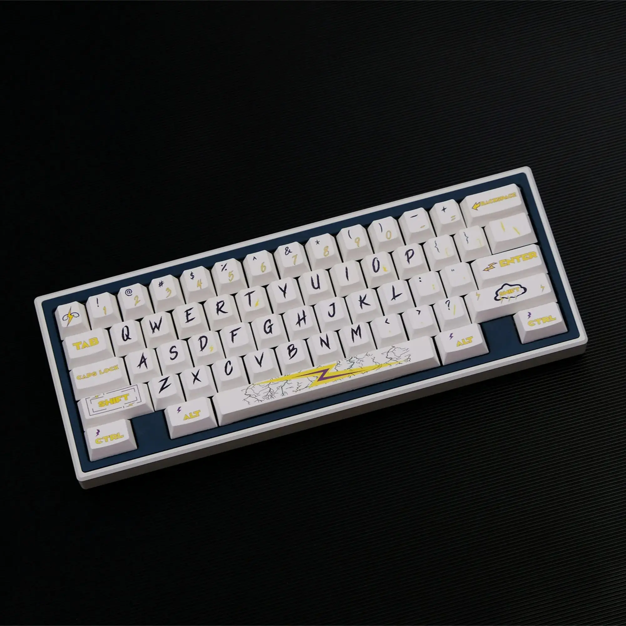 Lightning Keycaps 148 Keys PBT Material Keycaps CHERRY Profile DYE-SUB For MX Switch Wooting Mechanical Keyboard ISO ANSI Layout
