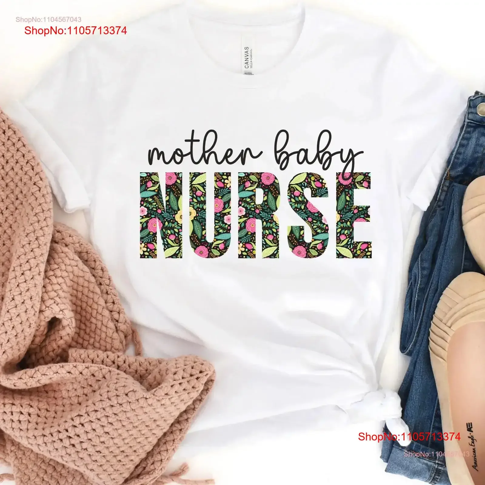 Mother Baby Nurse T Shirt Postpartum for RN OB Obstetrics OBGYN vintage Washed Slightly Stretched Stylish graphic Versatile