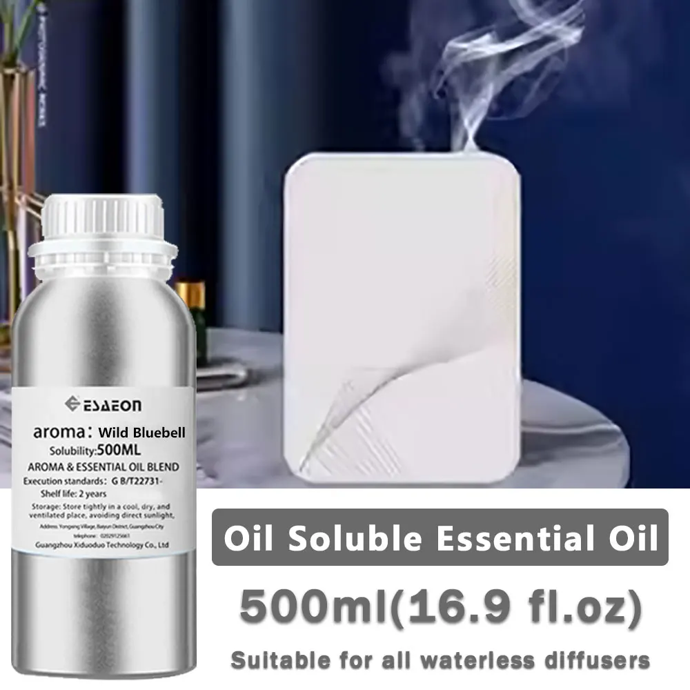 

ESAEON 500ml(16.9 fl.oz) English Pear Freesia/Wild Bluebell Essential Oil, Diffuser Supplement Liquid,Hotel Aroma Machine Oil