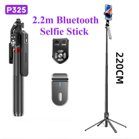 Mobile Phone Selfie Stick Tripod 220cm Anti-shake Retractable Mobile Phone Camera Stand with Gimbal Handle and Remote Control