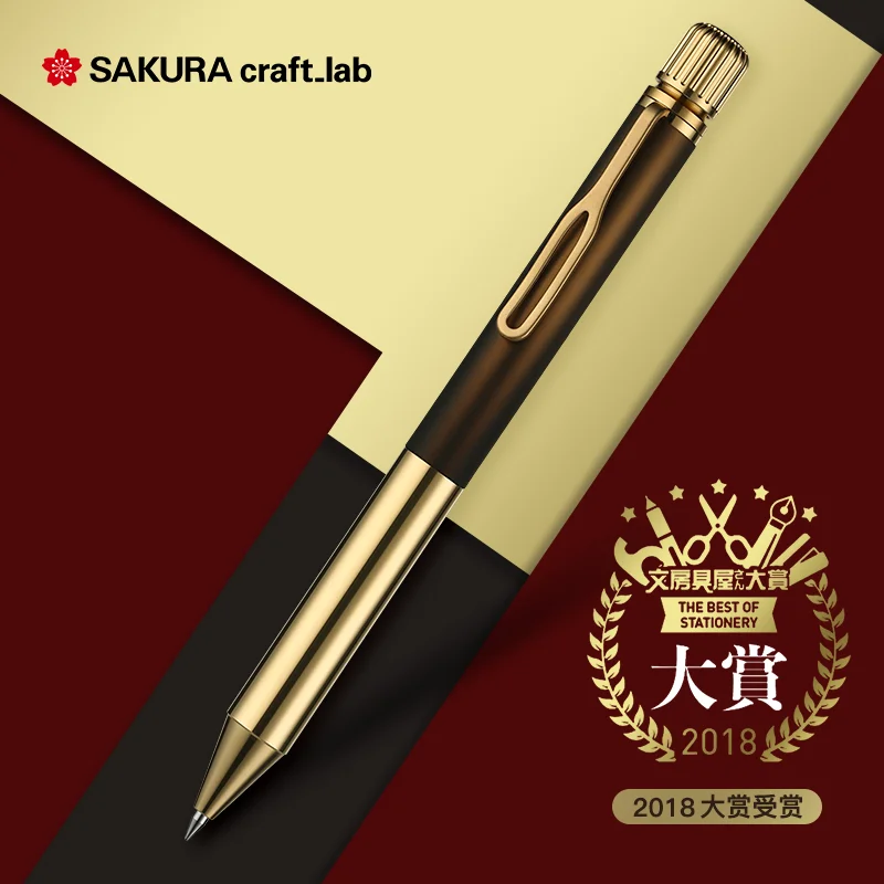 1p Sakura Craft-lab 001/002/003 Metal Press Gel Pen Water-based High-grade Brass Signature Pen/aluminum Stationary Ballpoint Pen