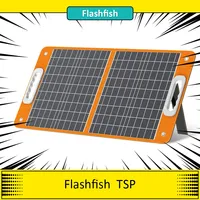 Flashfish TSP18V 60W Foldable Solar Panel, Portable Solar Charger with DC Outputs, 2 USB Outputs