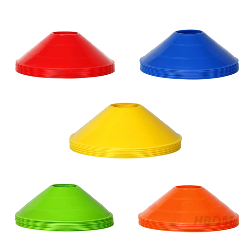 10pcs Training Disc Sports Rugby Football Roller Skating Agility Disc Windproof Flying Saucer Cone Marking Training Accessories