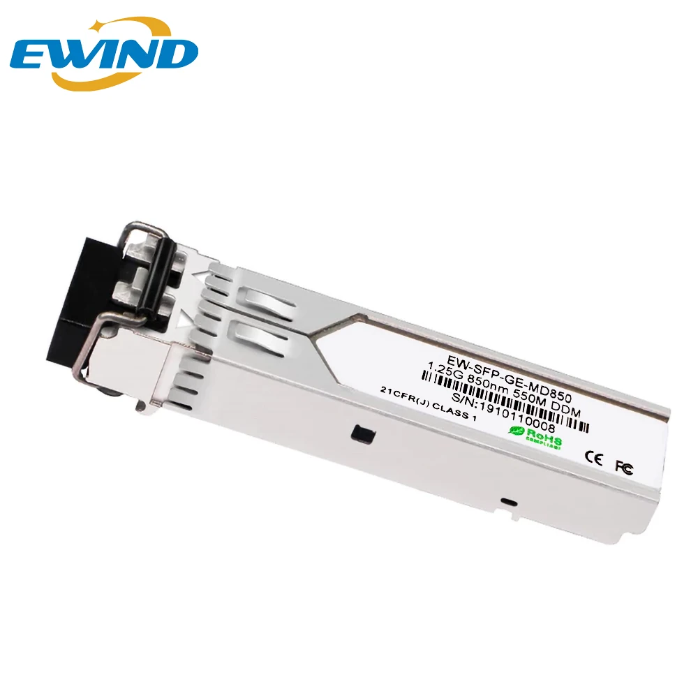 Transceptor ótico da fibra 850nm do ddm do transceptor 1.25 m de ewind 550g sfp módulo do transceptor do sfp do gigabit multimodo lc compatível para