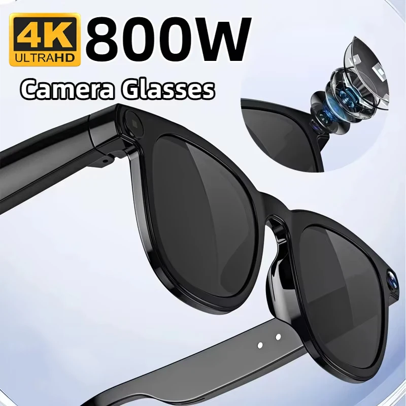 

4K AI Glasses Intelligent Translation 800W Camera Glasses Take Photo Video Music Bluetooth HD Call Long-lasting Battery