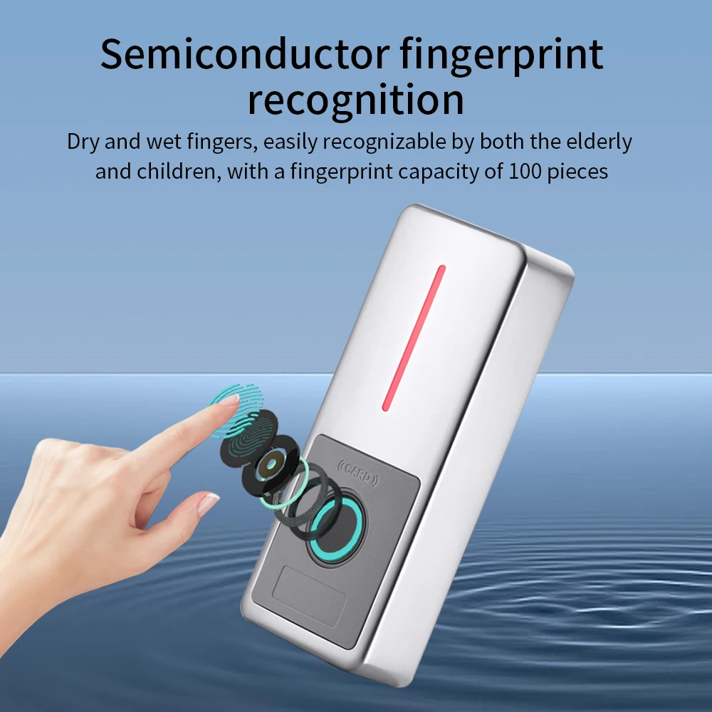 125KHZ/13.56MHZ Access Control Keypad Standalone WG Output 10000 Card User IP67 Zinc Alloy Metal Backlight Keyboard Support Tuya
