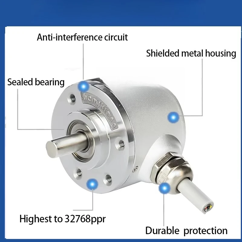 S38 Encoder DC 5v-24v 100P 200P 360P 600P 1000P Incremental Rotary Encoder AB 2 Phase 6mm Shaft