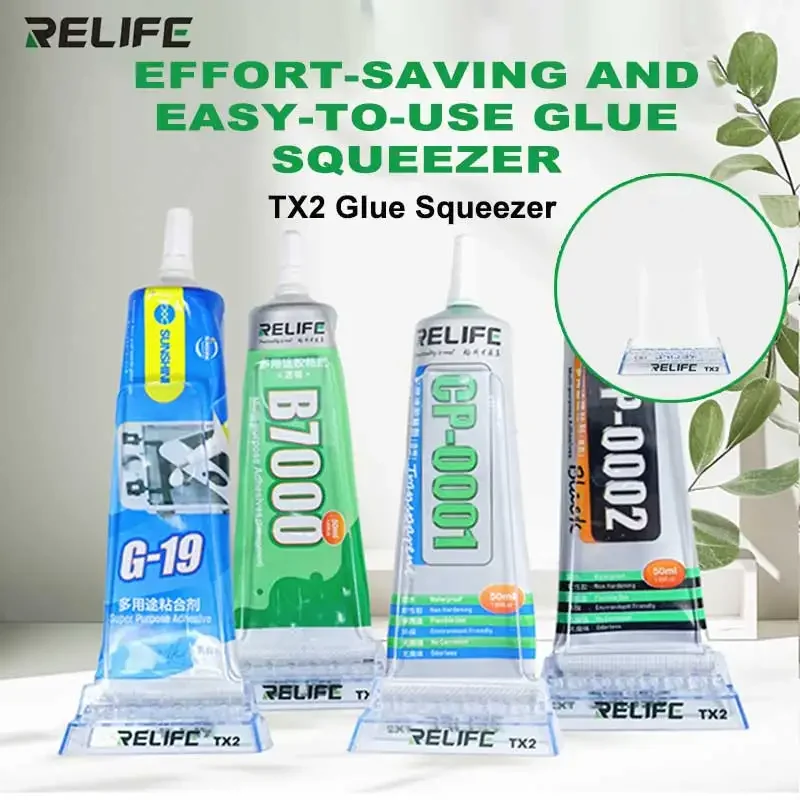 

Соковыжималка для клея Relife TX2, точный и управляемый выход, уменьшает отходы, подходит для различных предметов в форме трубки, универсальный инструмент