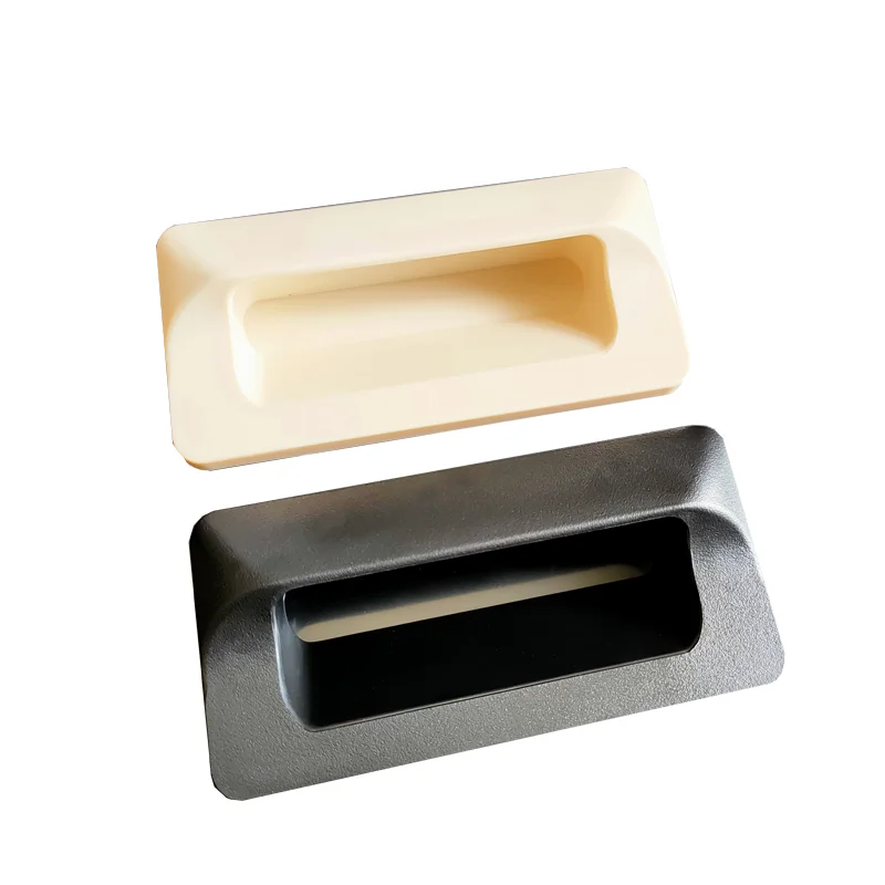 مقبض باب خزانة من البلاستيك الهندسي ABS مكون من ثلاث قطع مع مقبض باب صندوق كمبيوتر مخفي #2