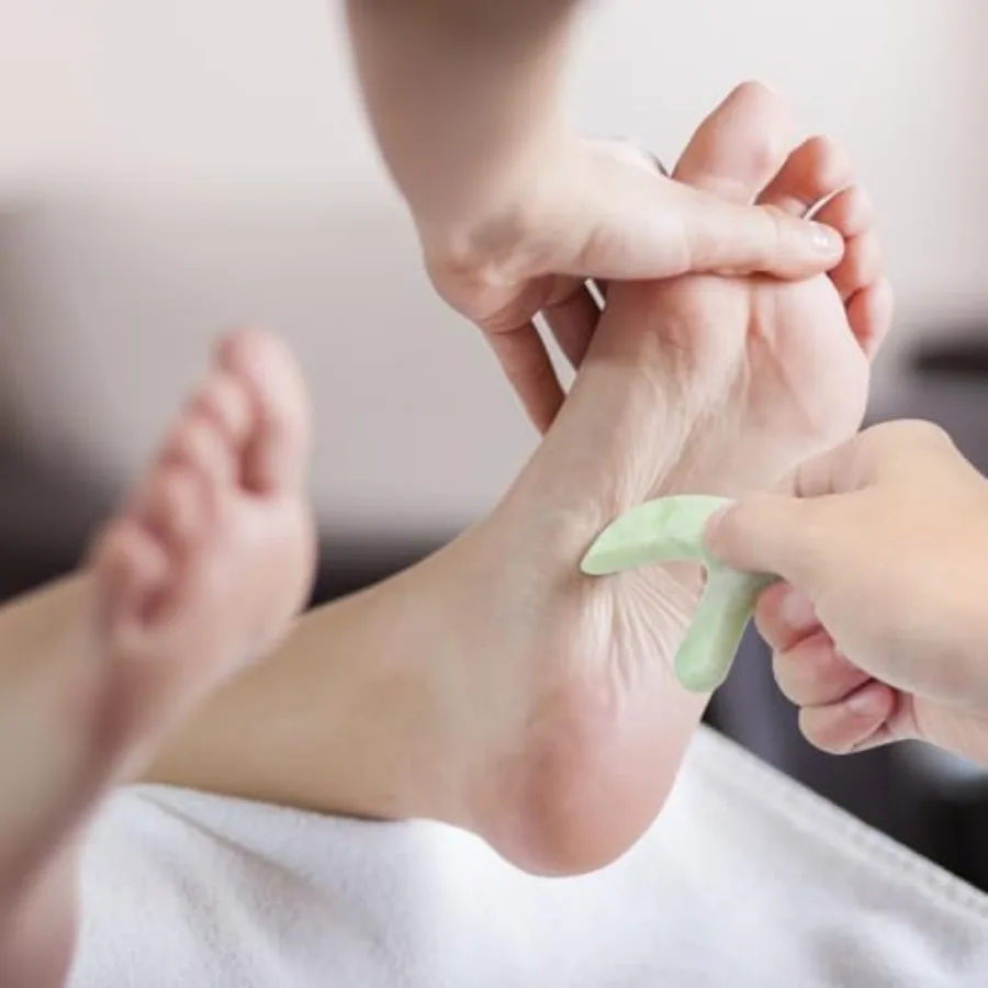 ewinever Ewin24 Massaggiatore plantare in giada naturale per la terapia quotidiana della cura del piede: massaggio ai punti di agopuntura mirato per alleviare lo stress e