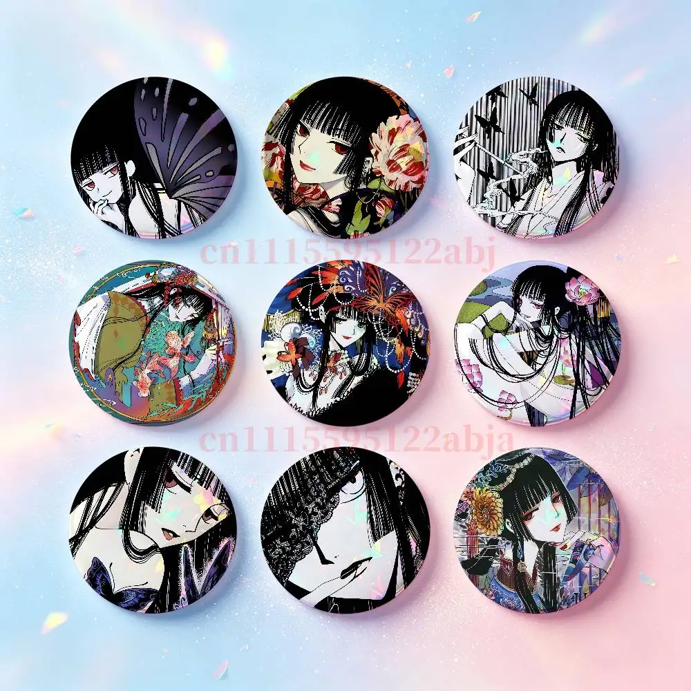 I-Ichihara Yuuko x-xxxHOLiC Custom Badges 75mm 44mm 25mm 32mm 58mm Hat Backpack Accessories Toys Collect Gifts Large