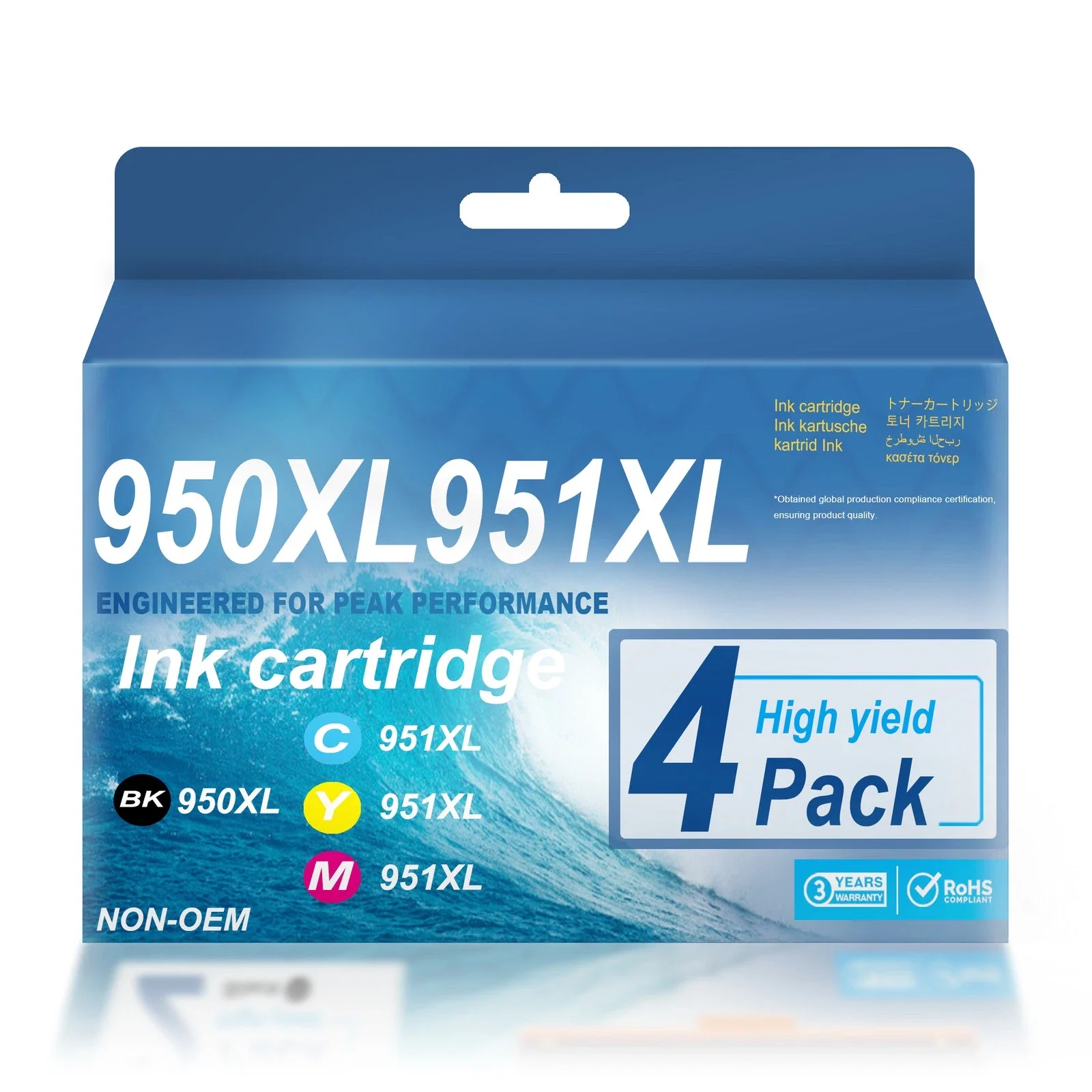4PK 950XL 951XL Ink Cartridge For OfficeJetPro 8610 8620 8100 8630