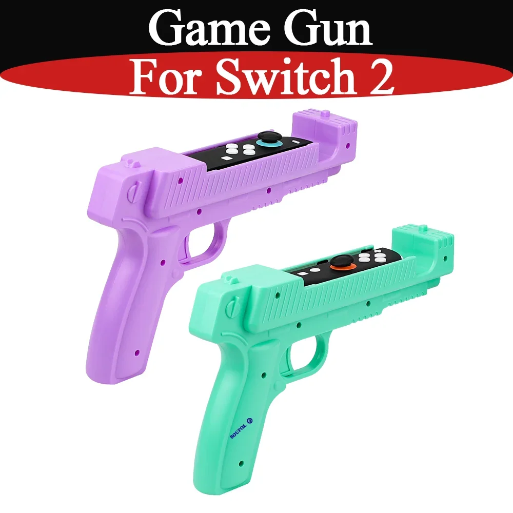 Nieuwe 1 Paar Slijtvaste Somatosensorische Gaming Gun voor Switch2, 4 Kleuren Schietgeweer Handgreep voor NS2 JoyCon Accessoires