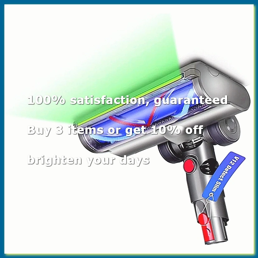 Head Replacement Parts for V12 Detect Slim Vacuum Cleaner V10 Digital Slim Cleaner Head with Green LED Lights