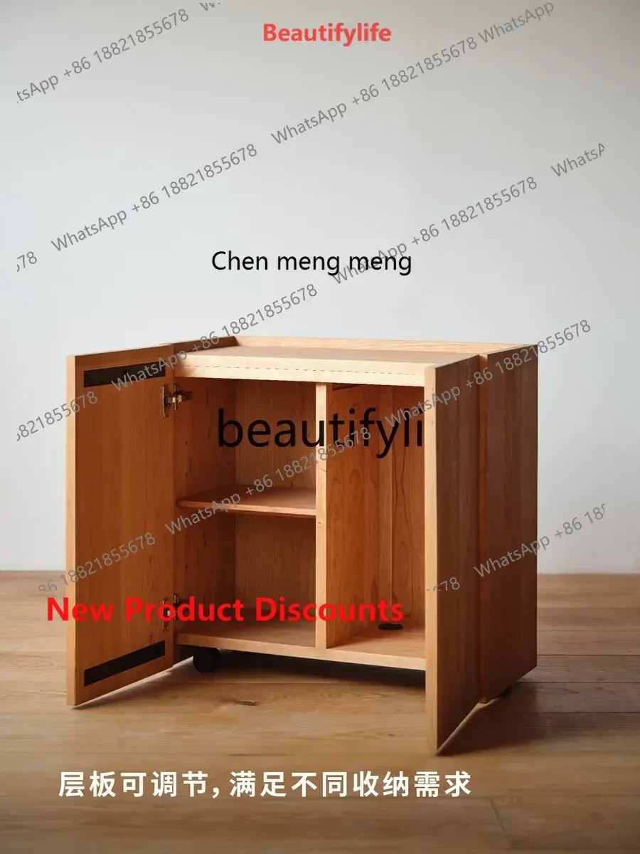 

A32 Tea side cabinet, solid wood medieval tea cabinet, living room side storage small cabinet