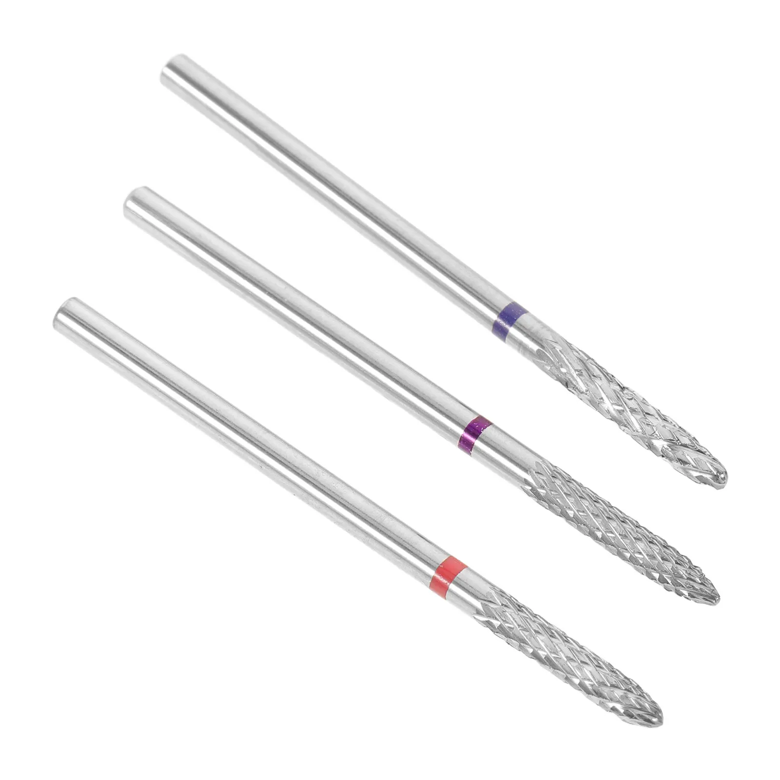 3Pcs Stainless Steel Nail Drill Bits Cuticle Polishing Buffer Grinding Head Manicure Dead Skin Remover for Electric Nail Drill
