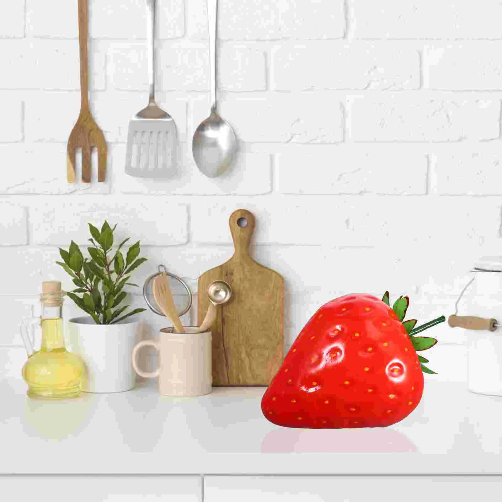 Simulation Fruit Model Extra Large Artificial Fruits Strawberry Fake Strawberries Decor Models and Vegetables