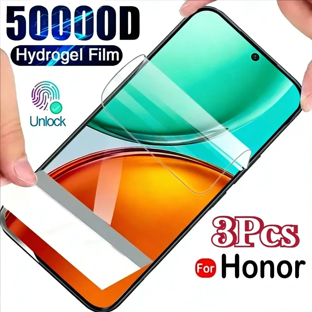 

3Pcs Ultra Clear Hydrogel Film for Honor Magic 8 7 6 5 Pro X9c X9a X8a X8b Screen Protector for Honor 500 400 300 Pro 200 100 90