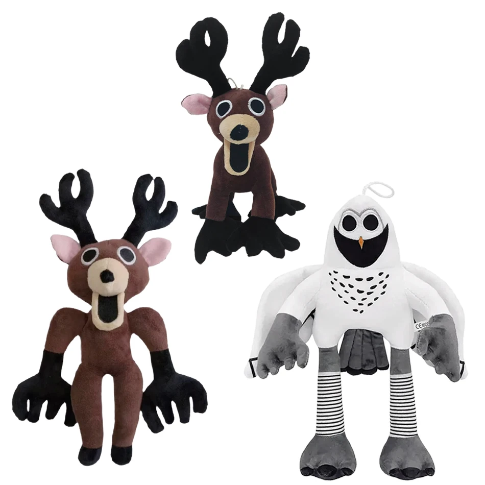 Hot 99Nights Horror Game Plush Toy 99 Nights In The Forest Deer White Owl Stuffed Animal Plush Dolls Kids Toy boy Halloween Gift