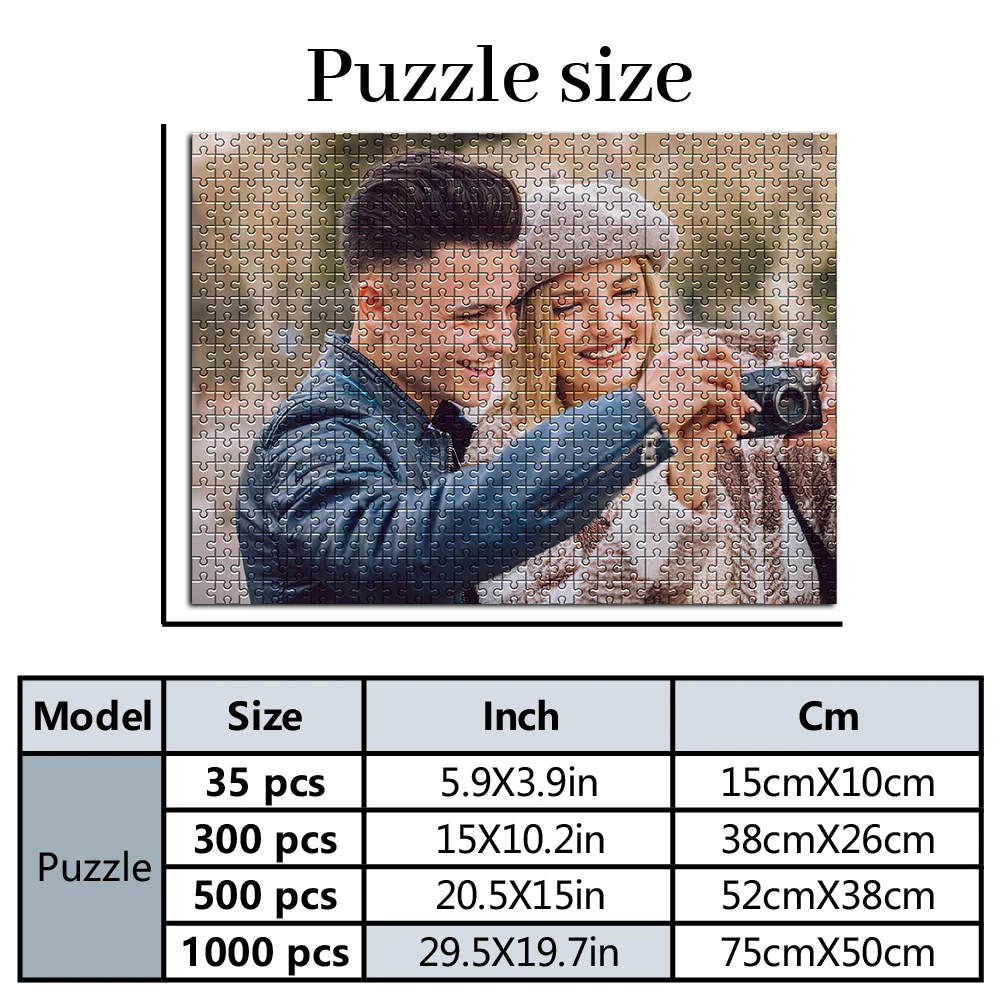 شخصية مخصصة صور لغز تخصيص زوجين التصوير الفوتوغرافي مخصص اليدوية هدية عيد ميلاد شخصية هدية تذكار