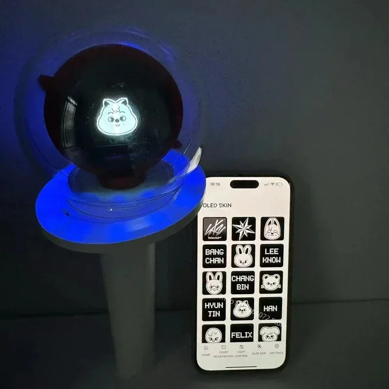 Kpop Idol Lightstick Felix Bangchan Leeknow CHANBIN HYUNJIN HAN SEUNGMIN I.N Mini Light Ring SK Zmieniające Kolory Lampki Pierścienie Upominek