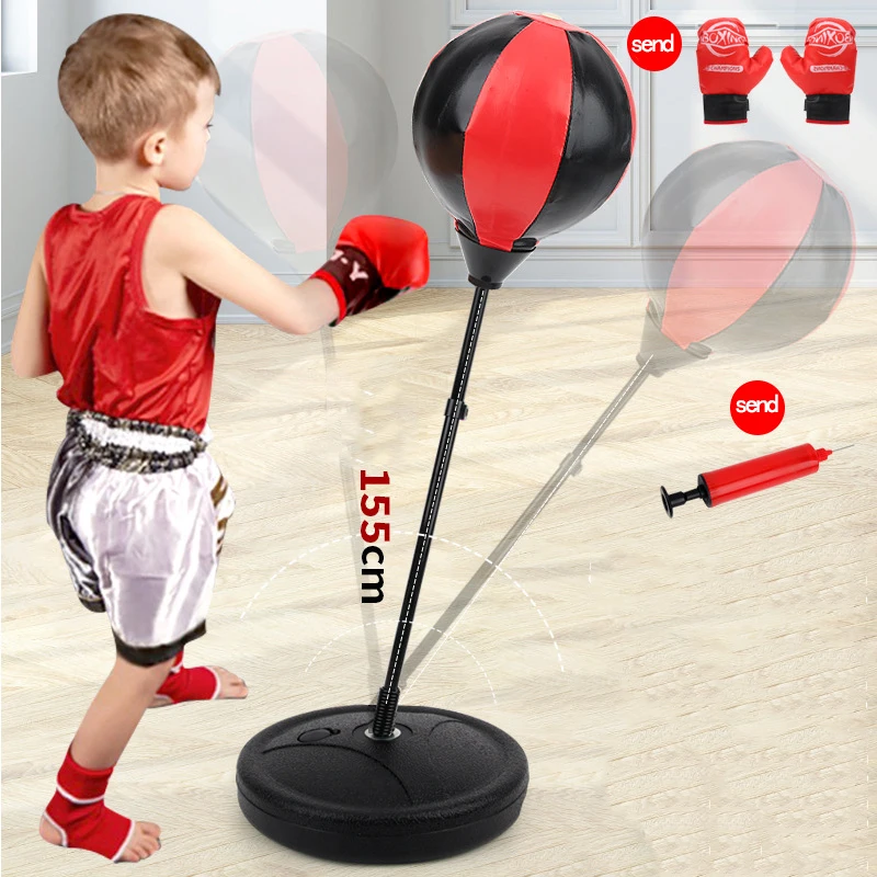 

2025 Cheap Boxing Training Equipment for Kids Tumbler Boxing Reaction Speed Ball Boxing Training Bag Stand