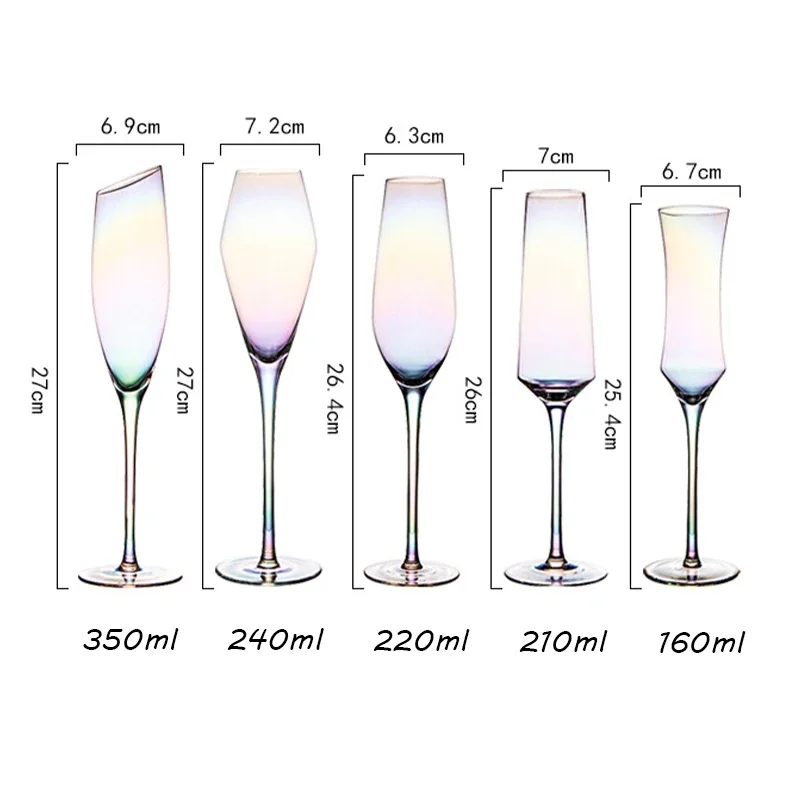 5pcs Champagne Coupes Glass Wine Party Cocktail