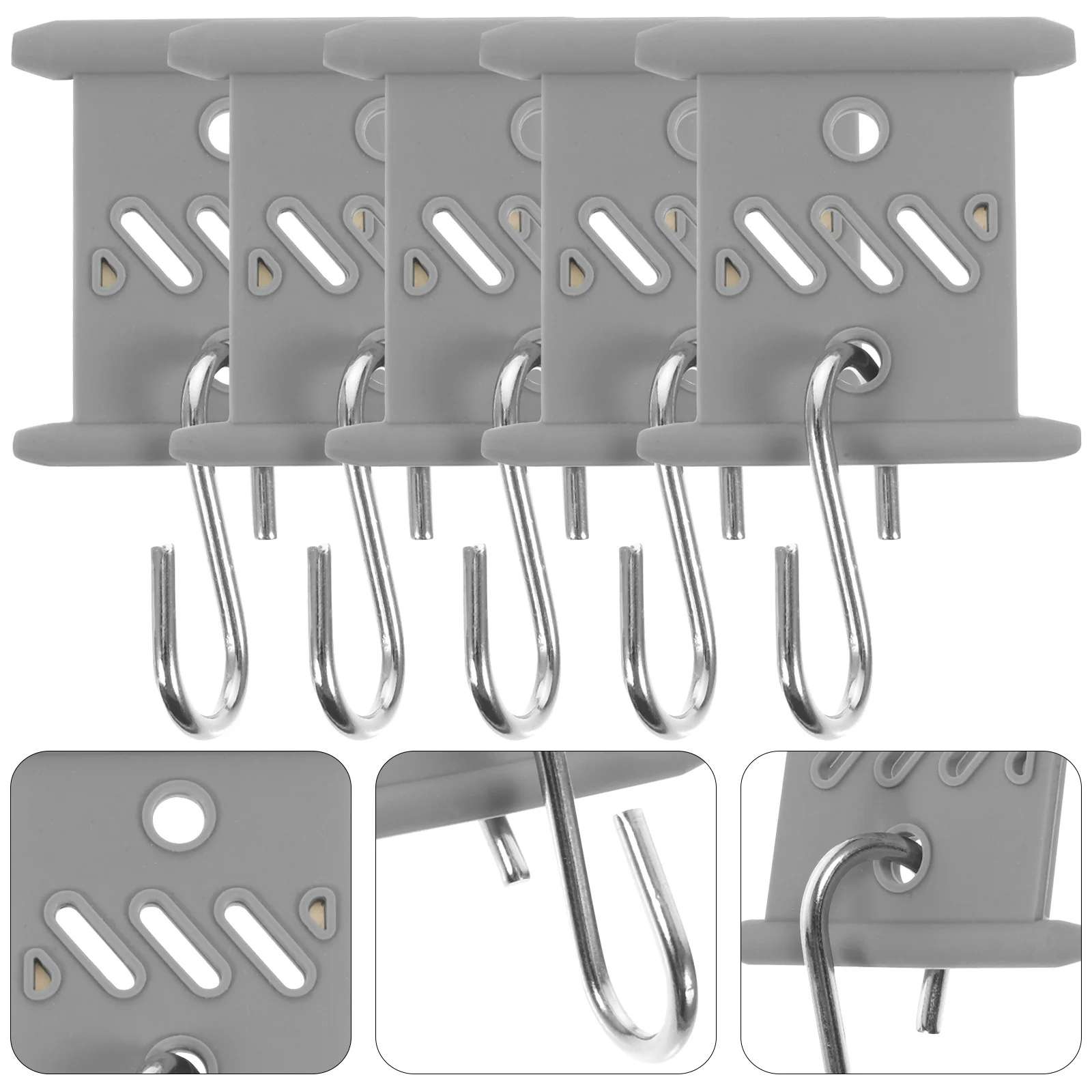 

5Pcs Awning Hook Rubber Coated Rv Camping Stable Hanging Hooks Clothes Hat Hanger Hook Outdoor Use Awning Hooks