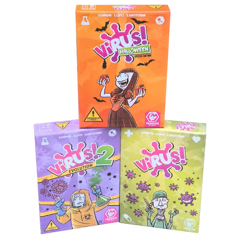 VIRUS VIRUS2 Cards Games Playcard, Virus! Virus!2 Halloween Special Edition - Parent Child Interactive Toy Family Gathering Game