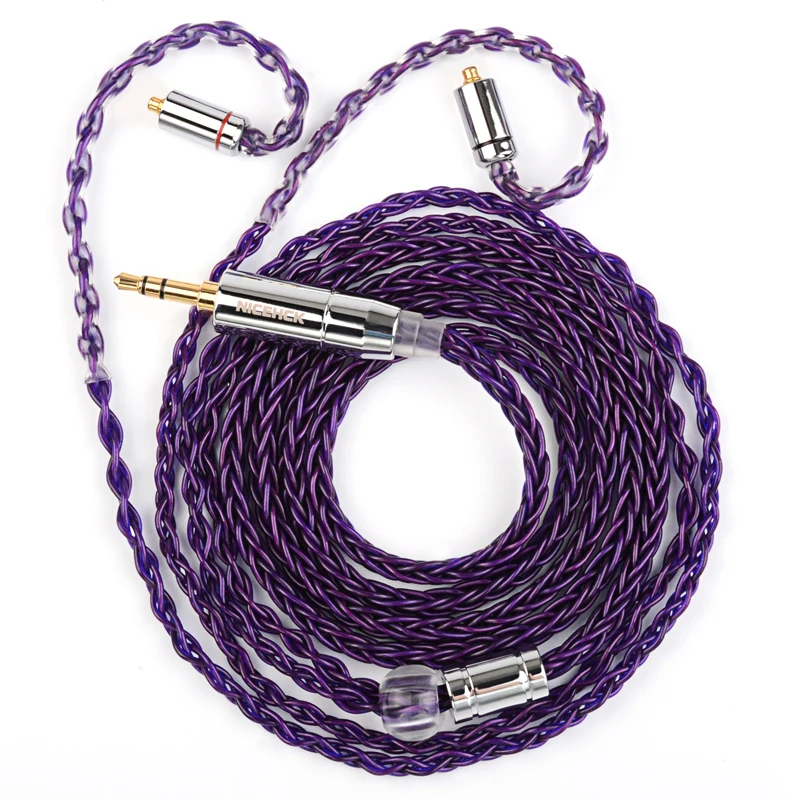 NiceHCK PurpleSE Imported 8 Core FURUKAWA Copper Upgrade Cable 3.5/2.5/4.4mm MMCX/0.78mm 2Pin for Stardust M5 Starsea P1 MAX