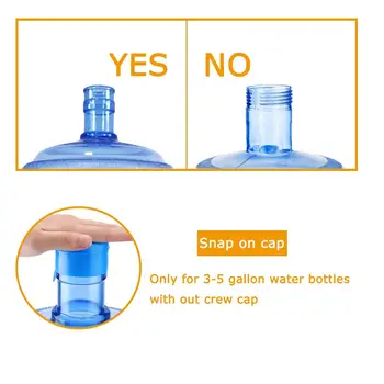 1/5/10/20裝防漏蓋,可替換55mm 3-5加侖防漏壺蓋,可重複使用水瓶,按扣式防濺蓋 10 最佳銷售 普羅博特水瓶蓋 - №4