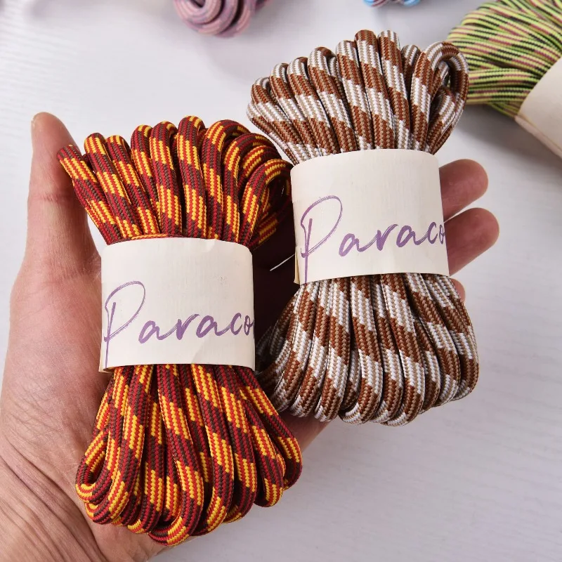 5M 6mm Matte Polyester Core Paracord Screw Texture Rope DIY Hand Braided Bracelet Making Craft Cord Jewelry Making Supplies