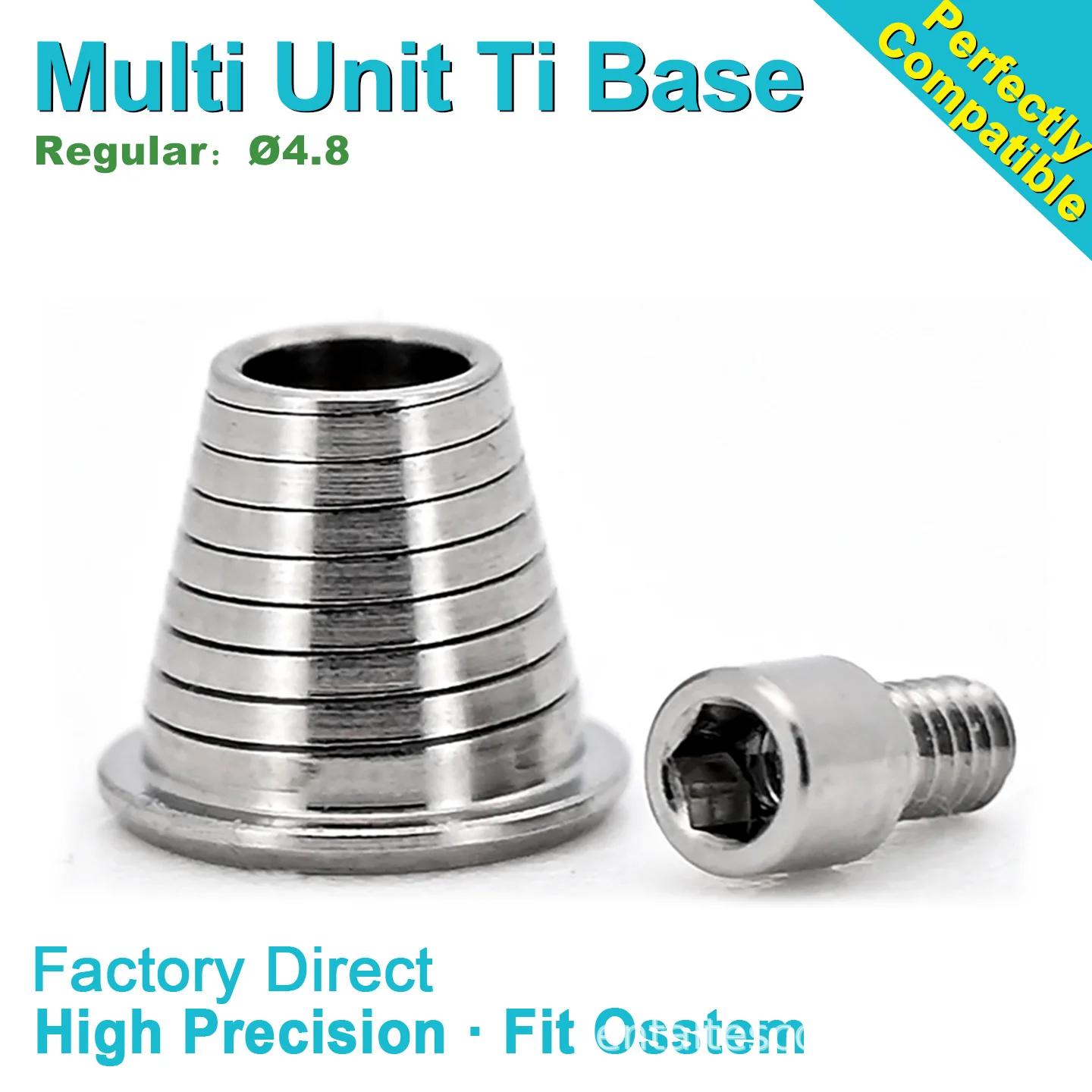 Suitable for Osstem Multi Unit MUA Ti-Base CAD/CAM Implant Ti Base + Screw Titanium Dental Clinic Restoration Work Supplies