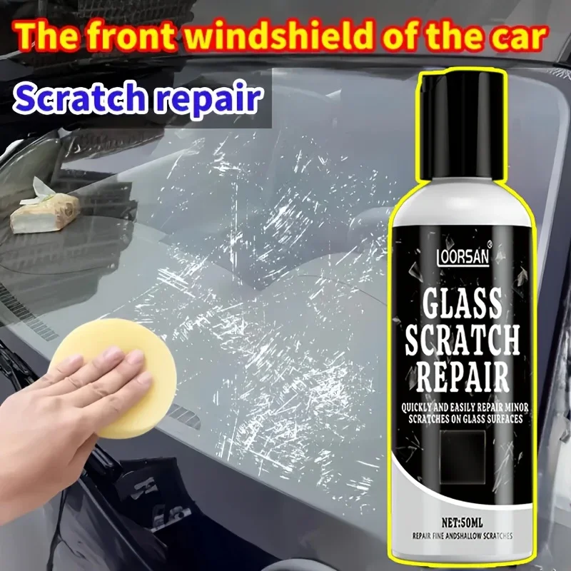 Glass Scratch Repair Paste,Suitable for Car Windshield and Home Bathroom Glass,Easily Fix All Scratches,Effective and Convenien