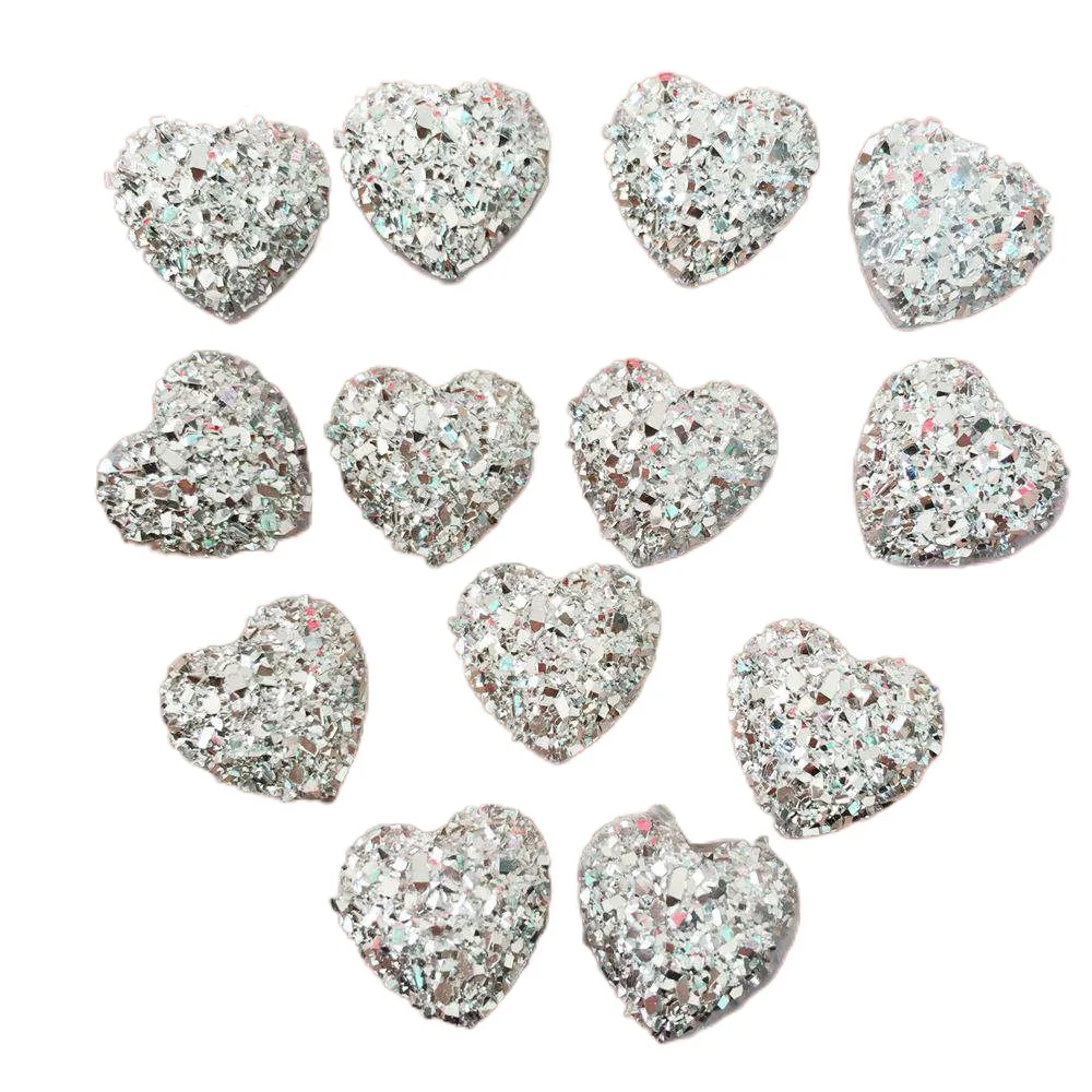 AB Resina 200 PZ 12mm Bling Dolce Cuore Flatback Scrapbooking per il Telefono/Matrimonio Fai Da Te Craft D500 * 5