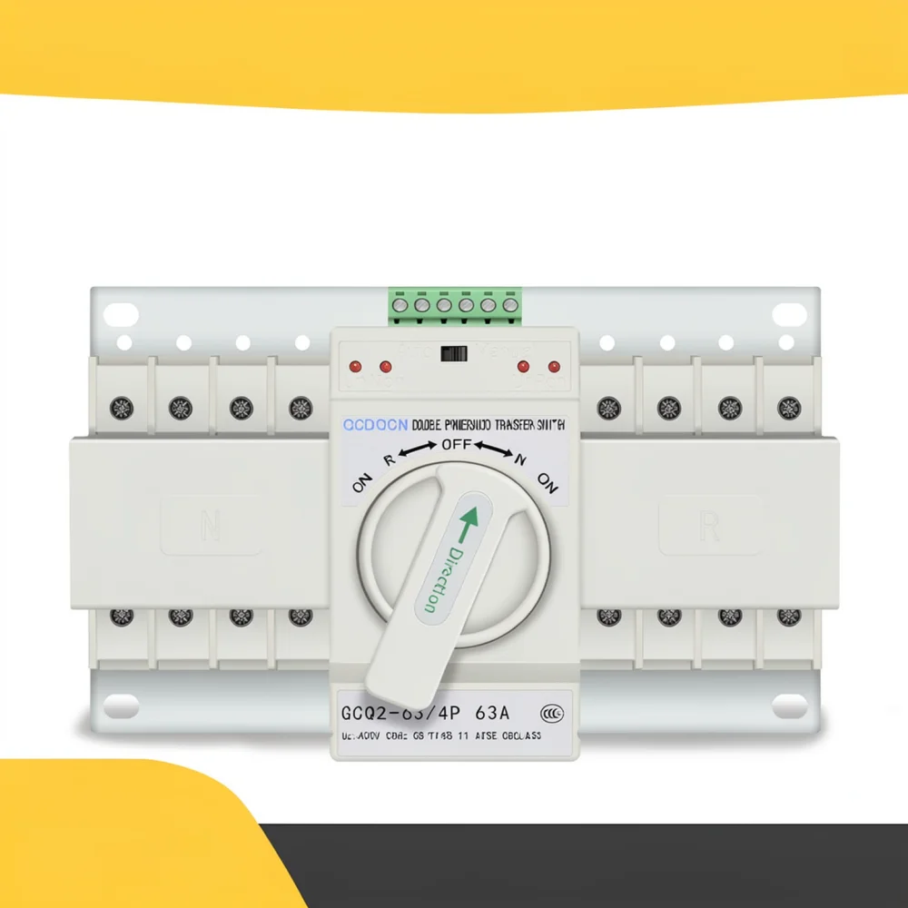 For GCDQCN Automatic Transfer Switch 4P ATS Dual Power Selector 220V 380V Household Industrial Backup Energy Controller