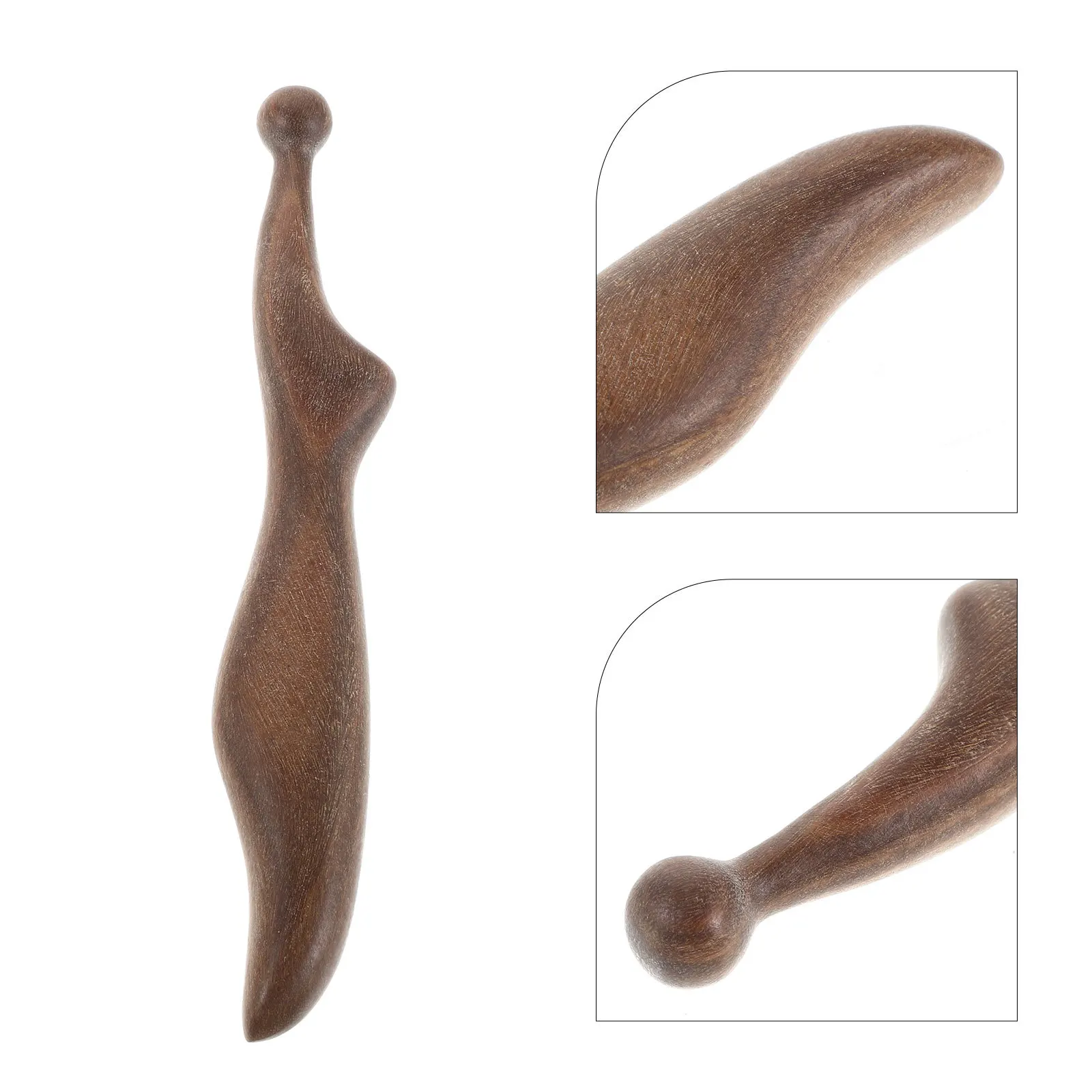 مقبض خشبي منحني تدليك نقطة الوخز عصا اليدوية الخشب الطبيعي الجسم الاسترخاء لتخفيف الآلام أداة العلاج نقطة الضغط