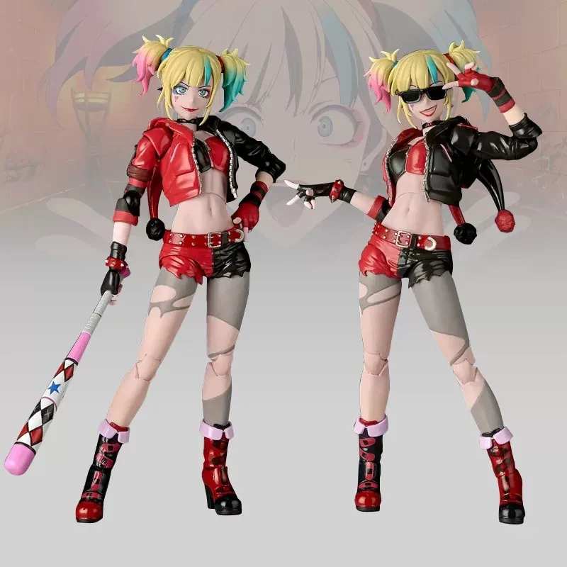 15cm/6 Zoll KO Revoltech Amazing Yamaguchi Harley Quinn 1/12 Artikulierte Actionfigur Suicide Squad Anime Joker Modell Spielzeug Geschenke