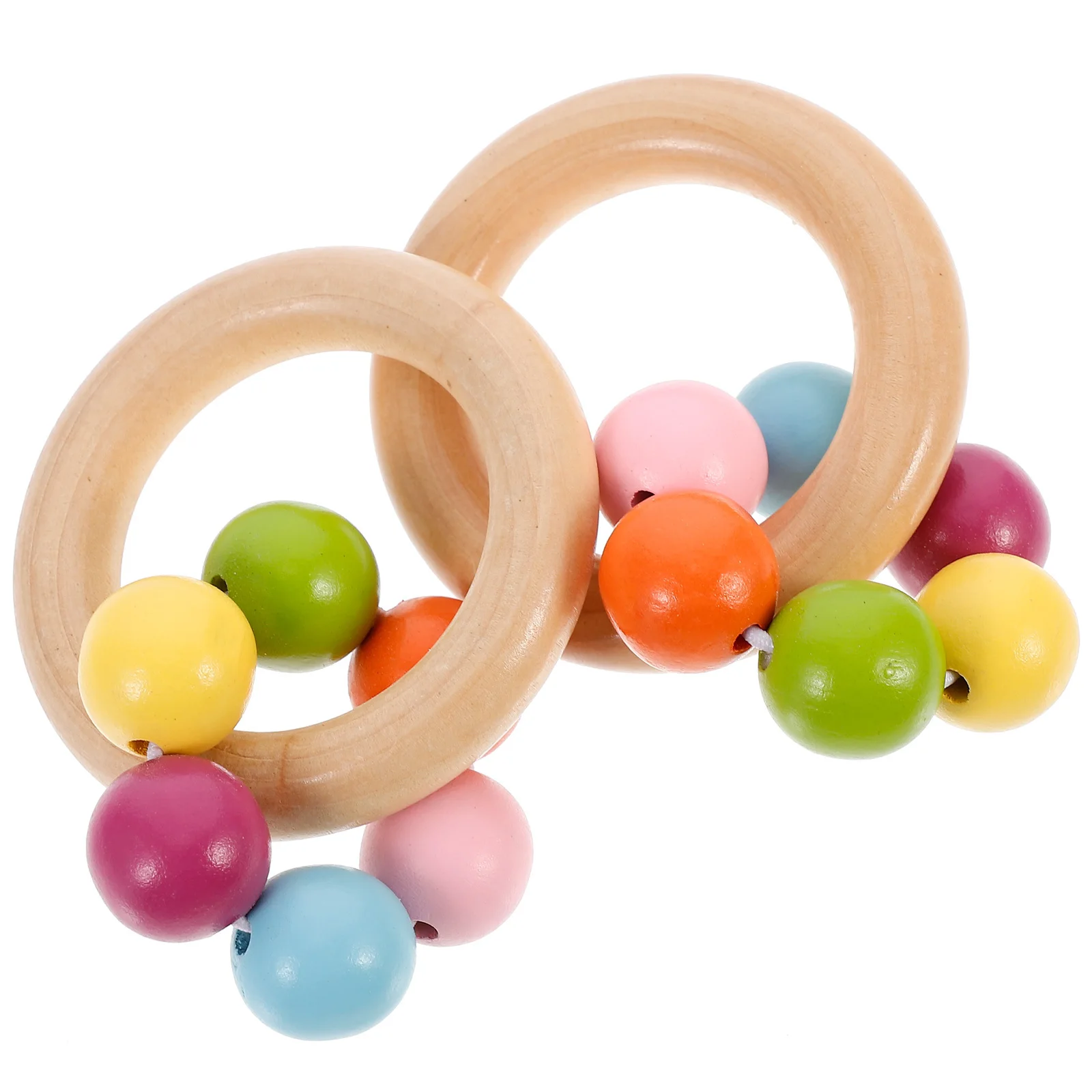 2 pezzi anello per bambini Shaker afferrare agitare sensoriale lenitivo a mano sonaglio frizione attività prima educazione sviluppo campanelle a mano per bambini