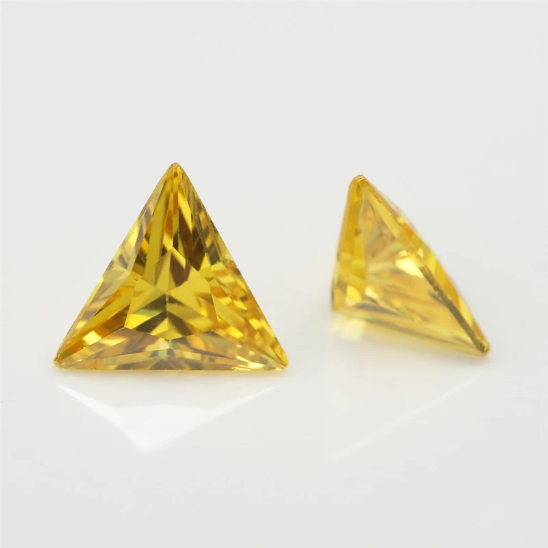 Size 3x3mm~10x10mm Triangle Shape Loose Cubic Zirconia Stone 5A Zircon CZ Synthetic Gemstone For Jewelry