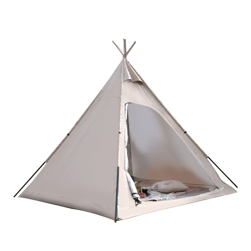 picnic leisure windproof shade pyramid tent simple camping equipment Outdoor camping Indian tent