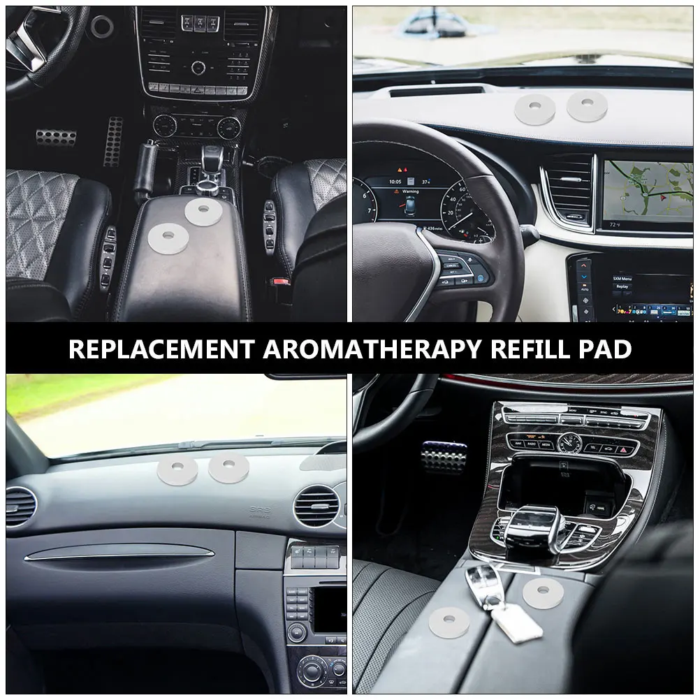 

12 Pcs Aromatherapy Replacement Core Essential Oil Pads Car Freshener Refill Felt Scent Air Purifier Diffuser Pad Car