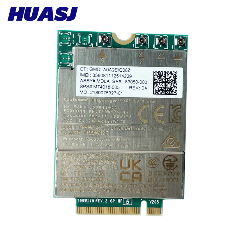 T99W175 snapdragon X55 4G 5G  Module Card SPS# M74018-005 SA#L83050-003 For  Elite Folio 13.5 inch 2-in-1 Notebook PC Laptop