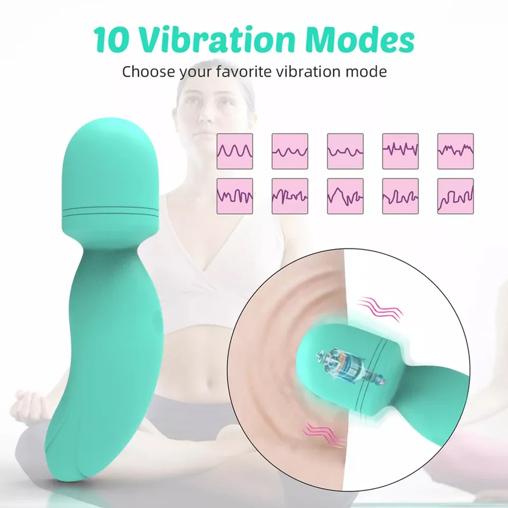 Powerful Mini Massager Neck Shoulder Back Body Massage Tools Handheld Waterproof Quiet Rechargeable Personal Massager for Women